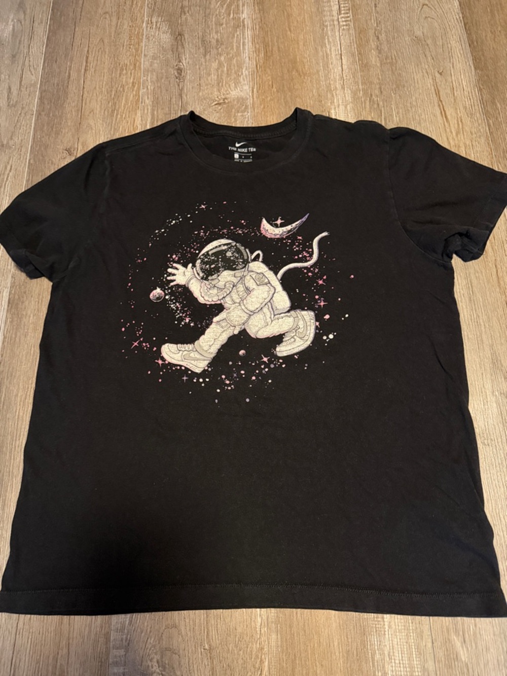 Nike Men Black Astronaut Graphic Short Sleeve Tee